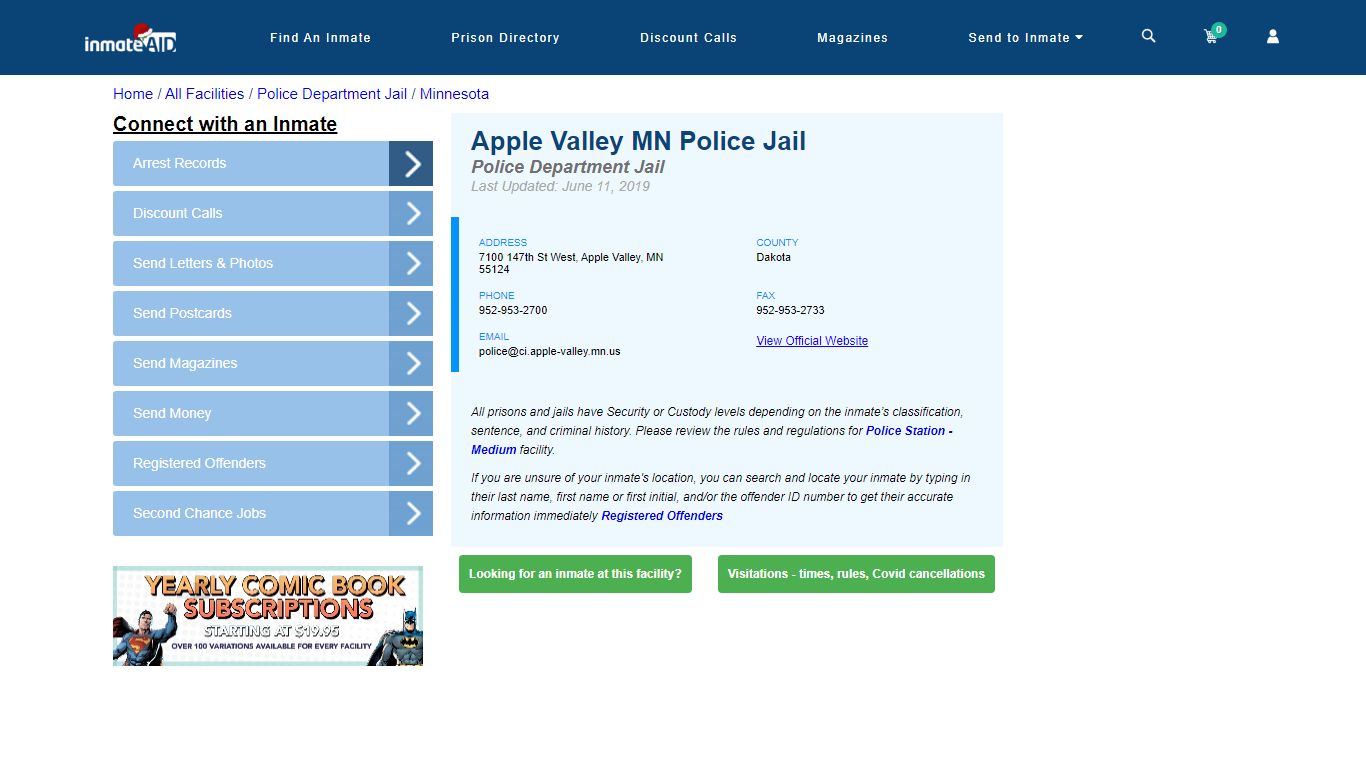 Apple Valley MN Police Jail & Inmate Search - Apple Valley, MN